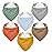 NISXABEBE Muslin Baby Bibs,Soft Triangular Baby Bandana Drool Bibs for Baby Boy Girl,Solid Colors Bib for Drooling Teething 6 Pack(Unisex)