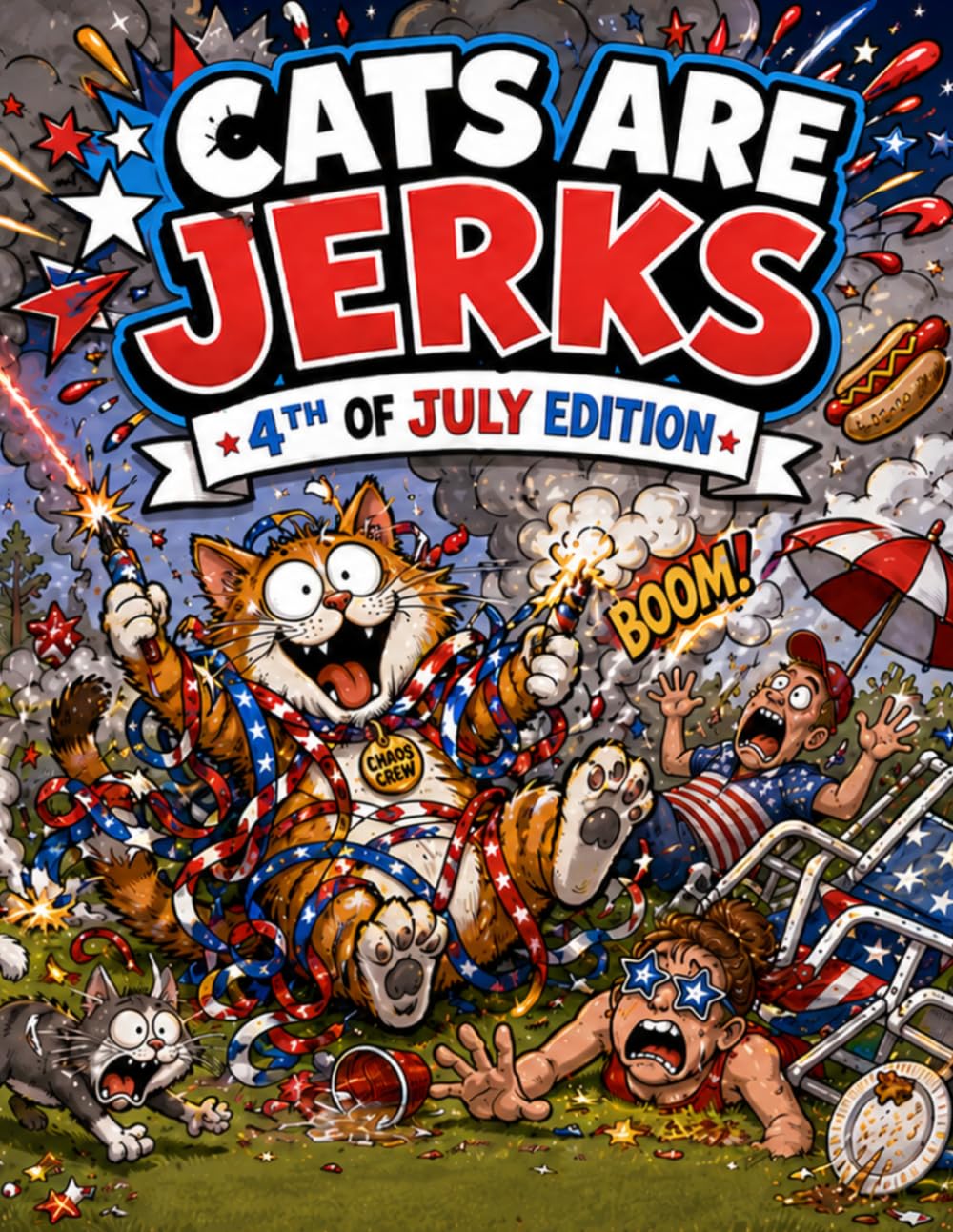 Cats are Jerks: 4th of July Edition Adult Coloring Book