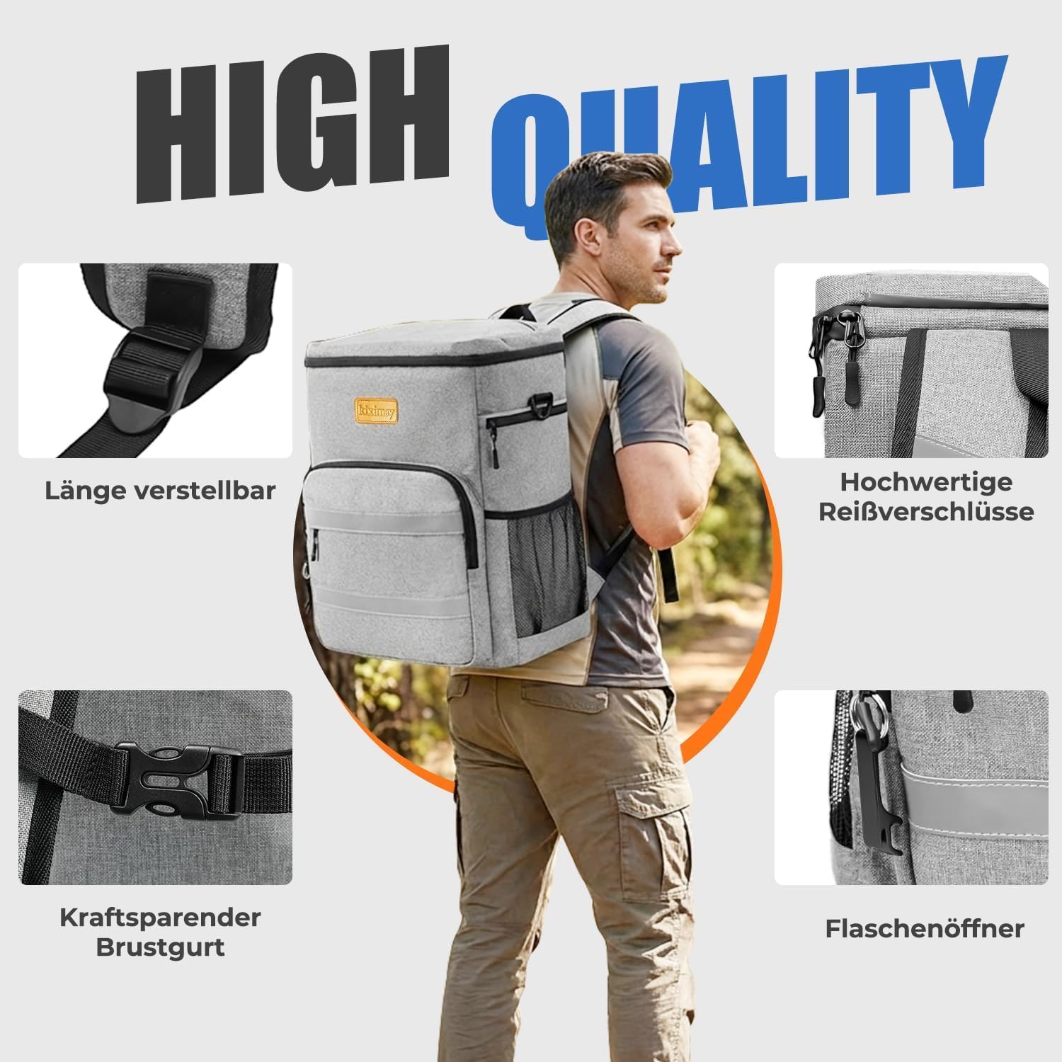 30L Kühltasche, Premium Isolierte Kühlbox – 24+ Stunden Kalt, Faltbar, Wasserdicht & Auslaufsicher – Ideal für Camping, Picknick, Strand, BBQ & Auto
