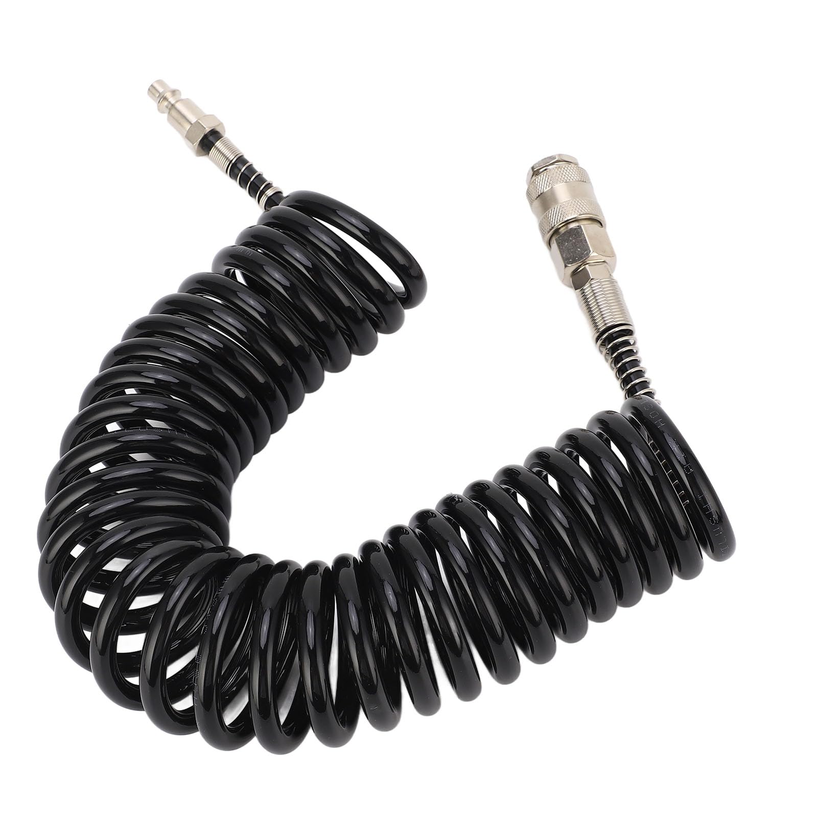 BROLEO Air Compressor Coil Hose, Durable Anti-Kink Recoil Air Hose, 5m/16.4ft, Black, Popular, 5 m/16,4 pies - Image 2