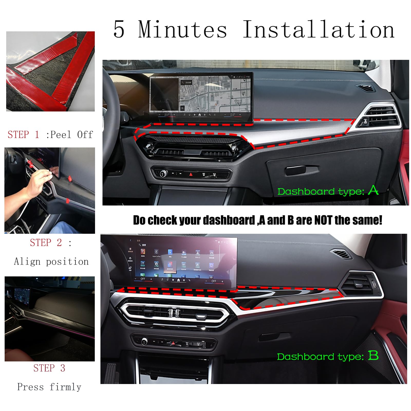 Amazon | Leeogench リアルウッド ダッシュボードカバー BMW 3