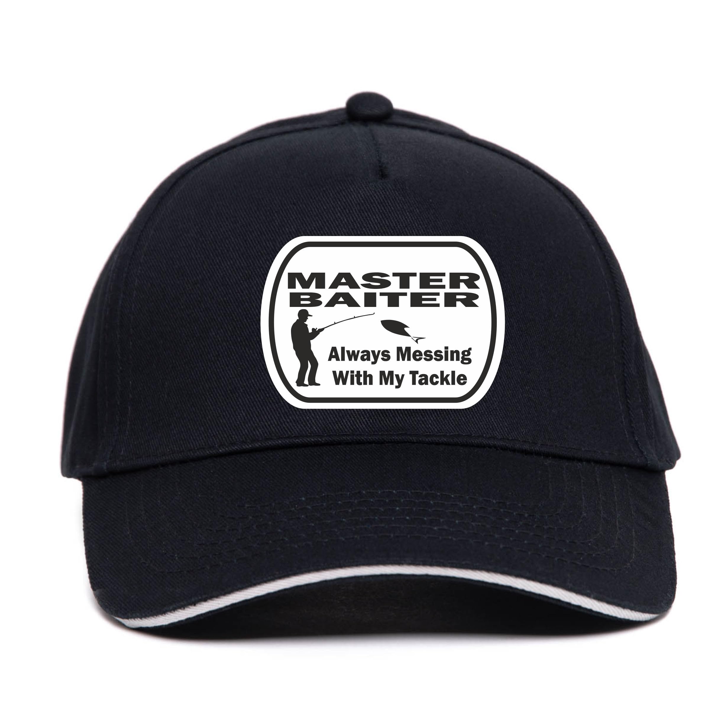Print4u Unisex Black Master Baiter Baseball Cap Fishermans Fishing Gift For Men & Women