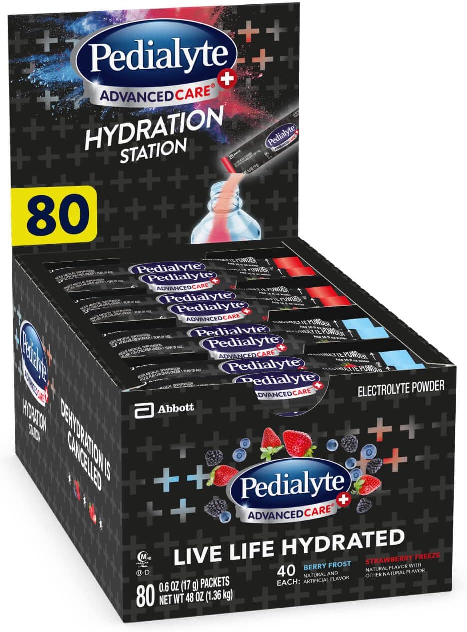 Pedialyte Multi Pack, Electrolyte Hydration Drink, 0.6 oz Electrolyte