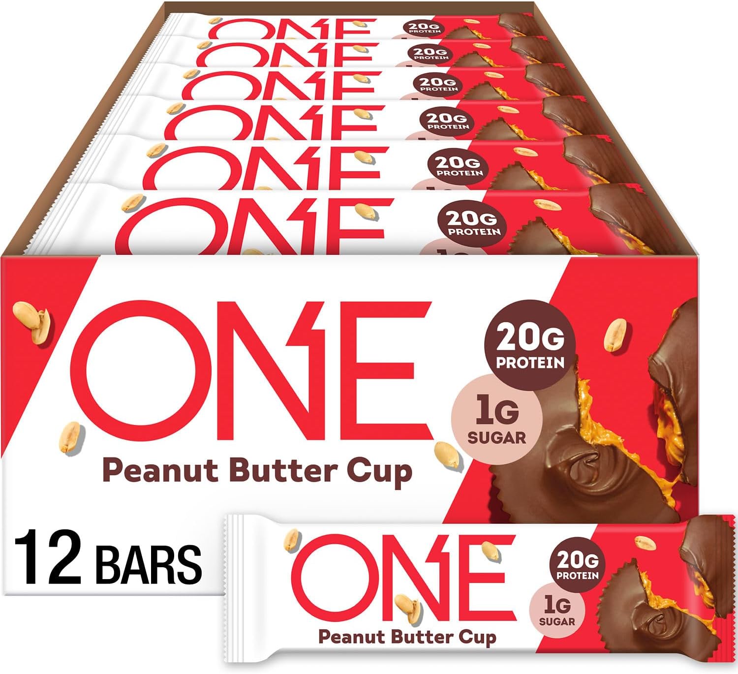 One Peanut Butter Cup Flavoured 12 Protein Bars