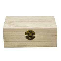 VZNBJUAN Unfinished Wooden Box – 6x4x2.5″