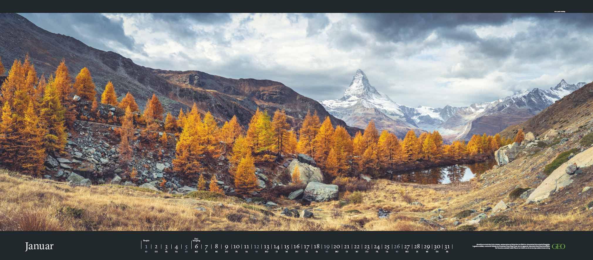 GEO - Panorama: Der Blick ins Weite Wandkalender 2025 - Spektakulärer Landschaftspanorama, Großes Format 137x60 cm, mit Beeindruckenden Weitblick-Fotografien