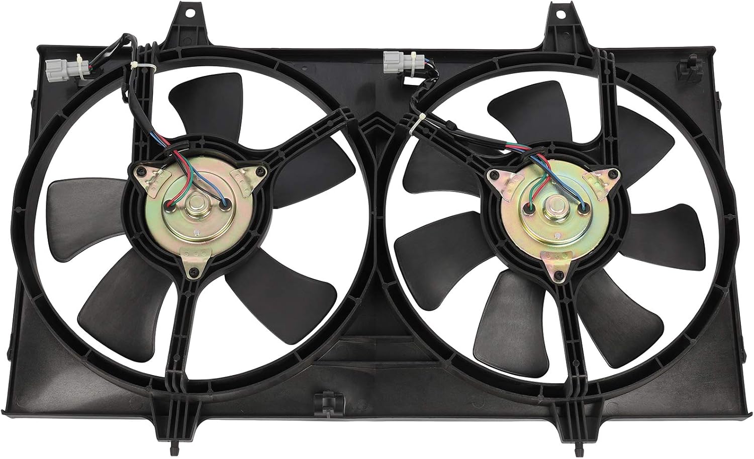 Radiator Cooling Fan Assembly Compatible with 1995-1999 for Nissan for Maxima 3.0L 1996-1999 for INFINITI for I30 3.0L, Black Radiator Fan Direct Fit Replacement for Engine Cooling Fan