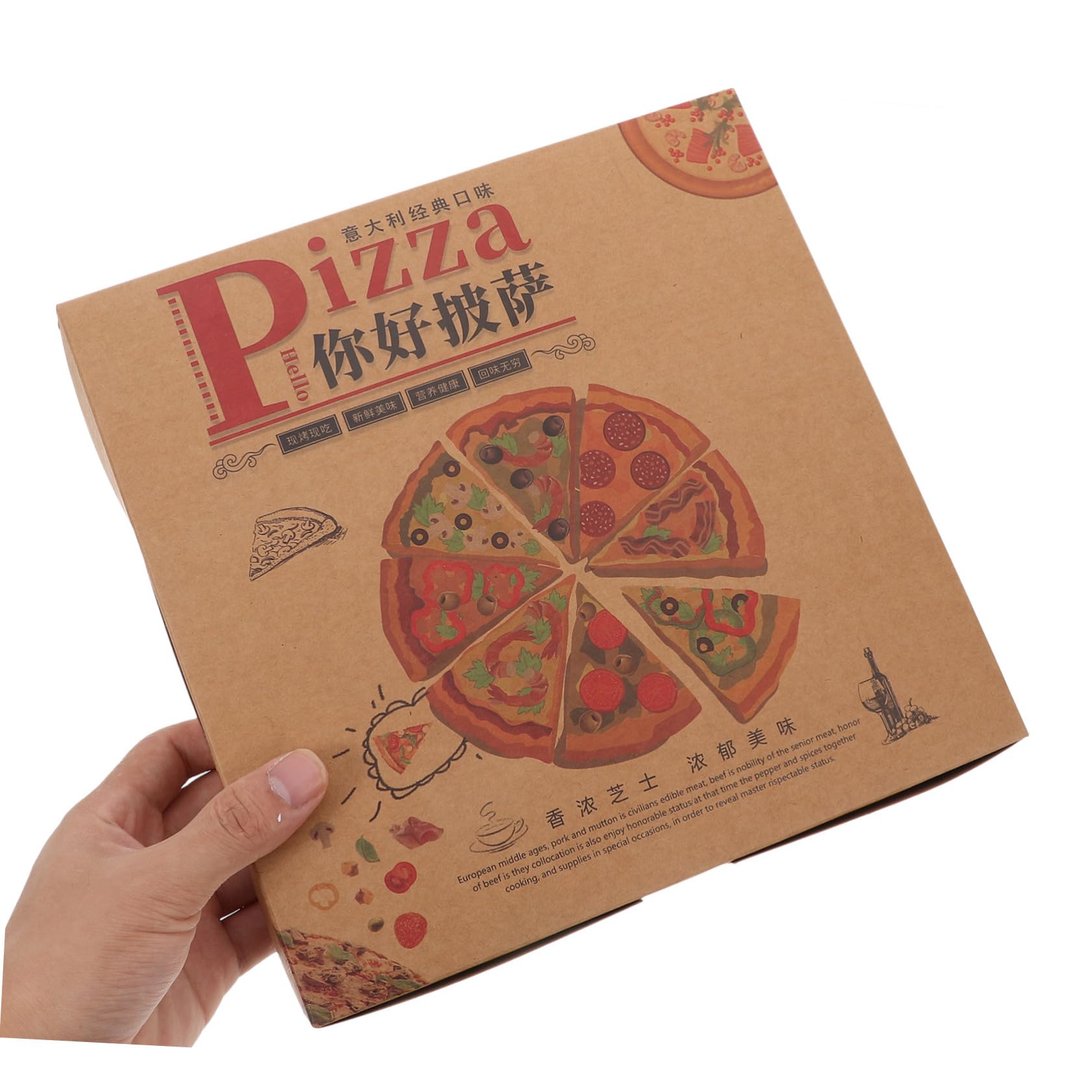 COLLBATH 20piezas Cajas Pizza Desechables Recipientes Para Pizza Fiambrera Desechable Cajas Cartón Corrugado
