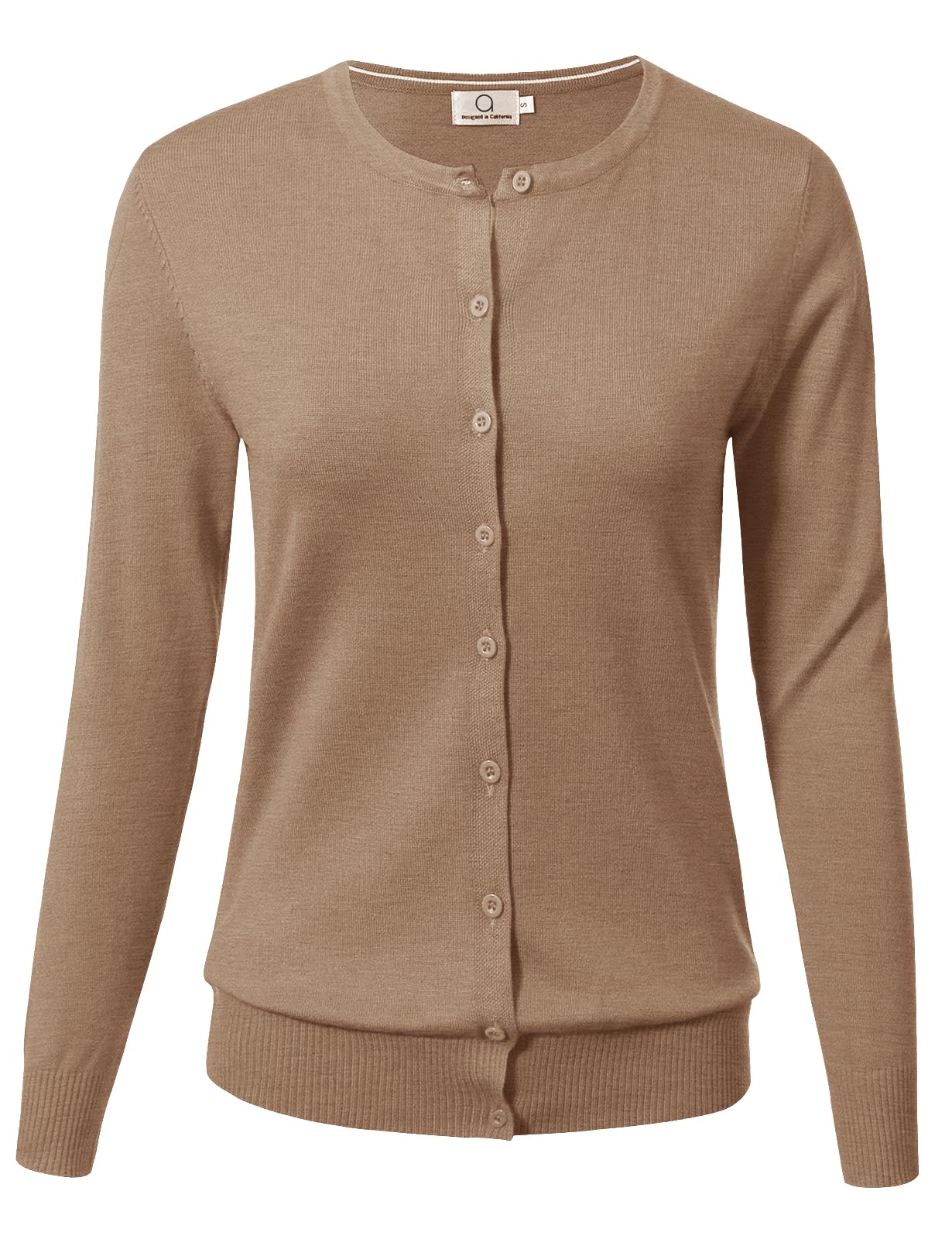Allsense Women's Long-Sleeve Crewneck Cardigan