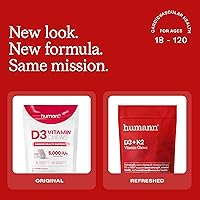 Vista 2 de Humann Vitamin D3 + K2 Chews - High Potency Vitamin D 5000iu (125mcg) Helps Support Healthy Mood, Immunity, Cardiovascular, Respiratory Health &
