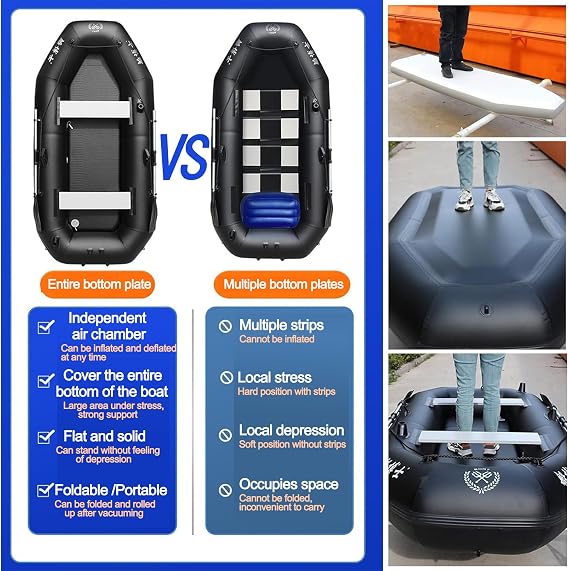 Inflatable Dinghy Fishing Kayak - 1-Person Raft for Aquatic Adventures in Lakes, Rivers, and Sea - Supports up to 148kg
