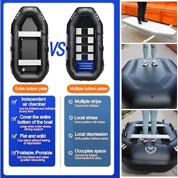 Inflatable Dinghy Fishing Kayak - 1-Person Raft for Aquatic Adventures in Lakes, Rivers, and Sea - Supports up to 148kg