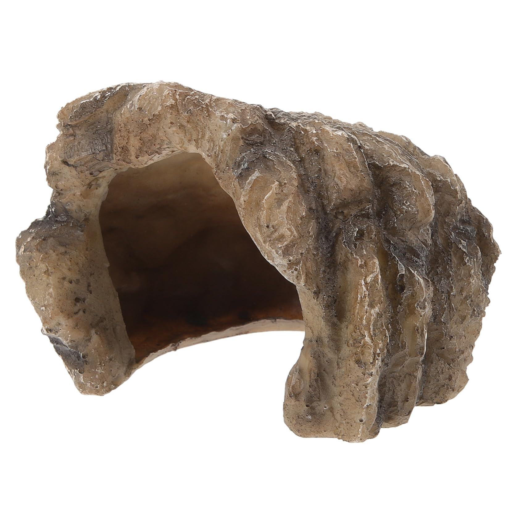 POPETPOP Hideout Tortoise Hide Snake Terrarium Reptile Cave Resin Rock Basking Platform Easy to Clean