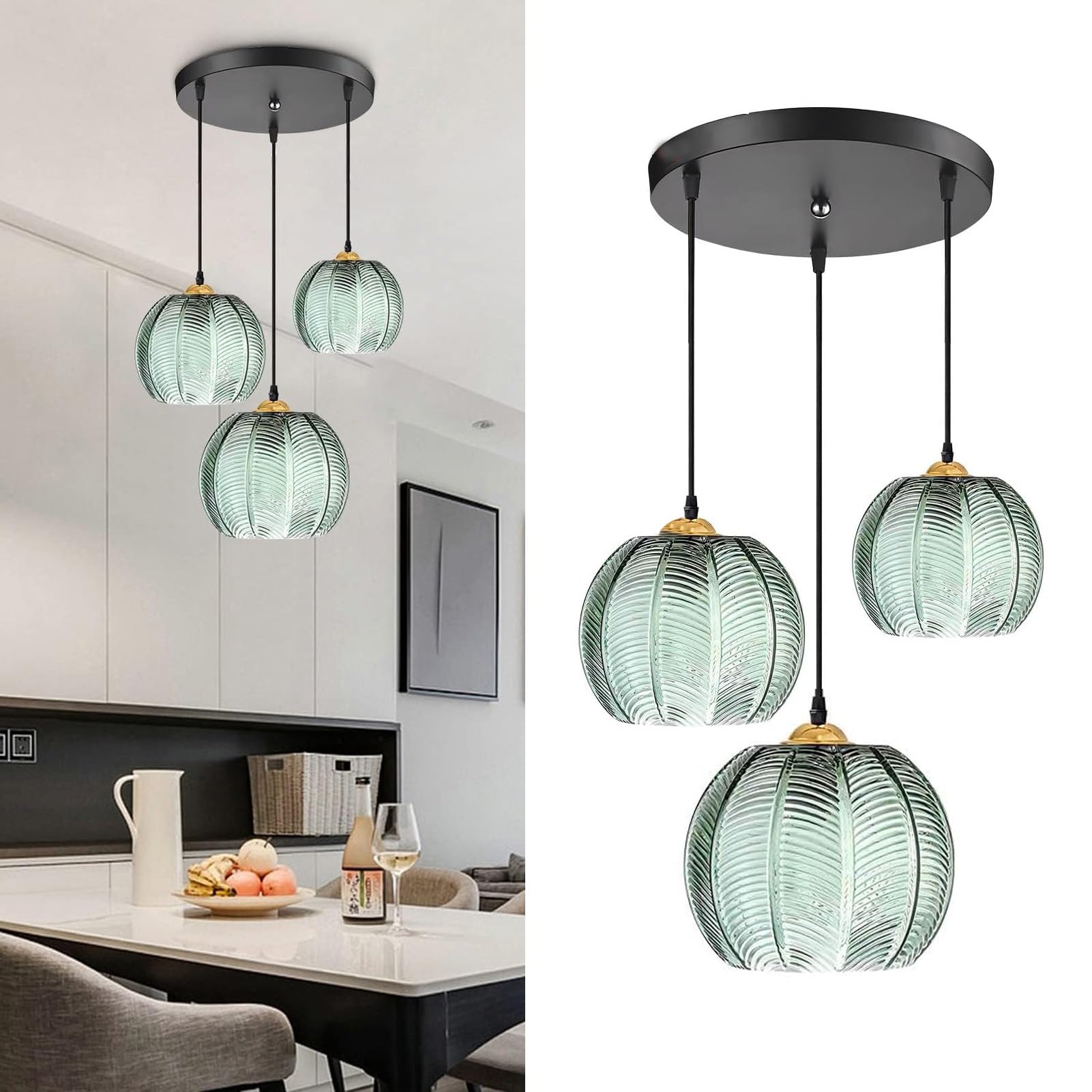 jengush Modern Style Battery Operated Pendant Light,Battery Ceiling Light fixtures with Rechargeable Bulbs Remote Control 10 Colors Modes Dimmable