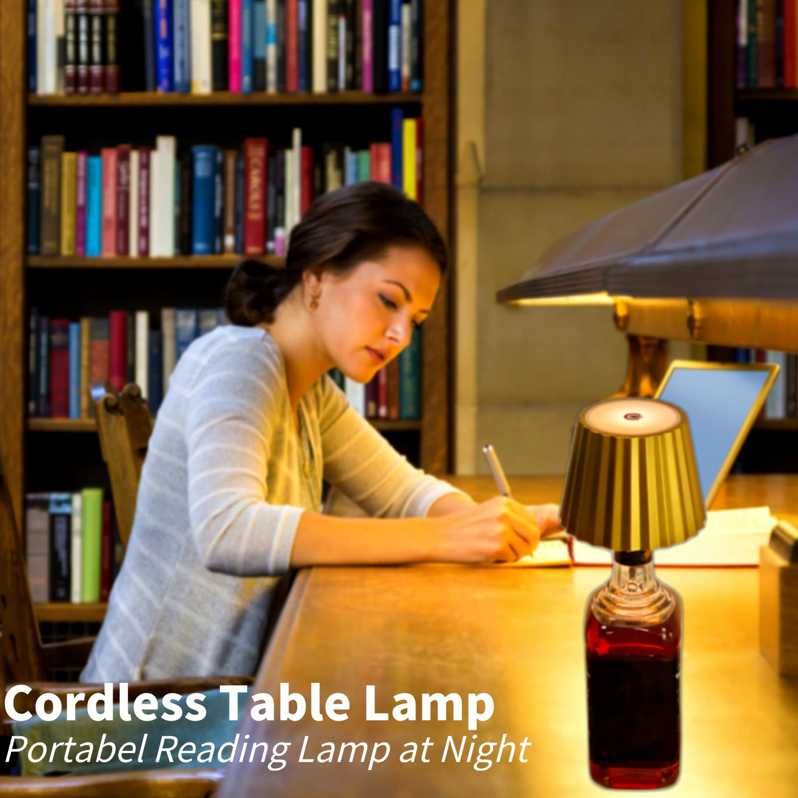 Lampada Wireless Per Bottiglia | Batteria 2000mAh, 3 Temperature Di Colore E Luminosità Regolabile