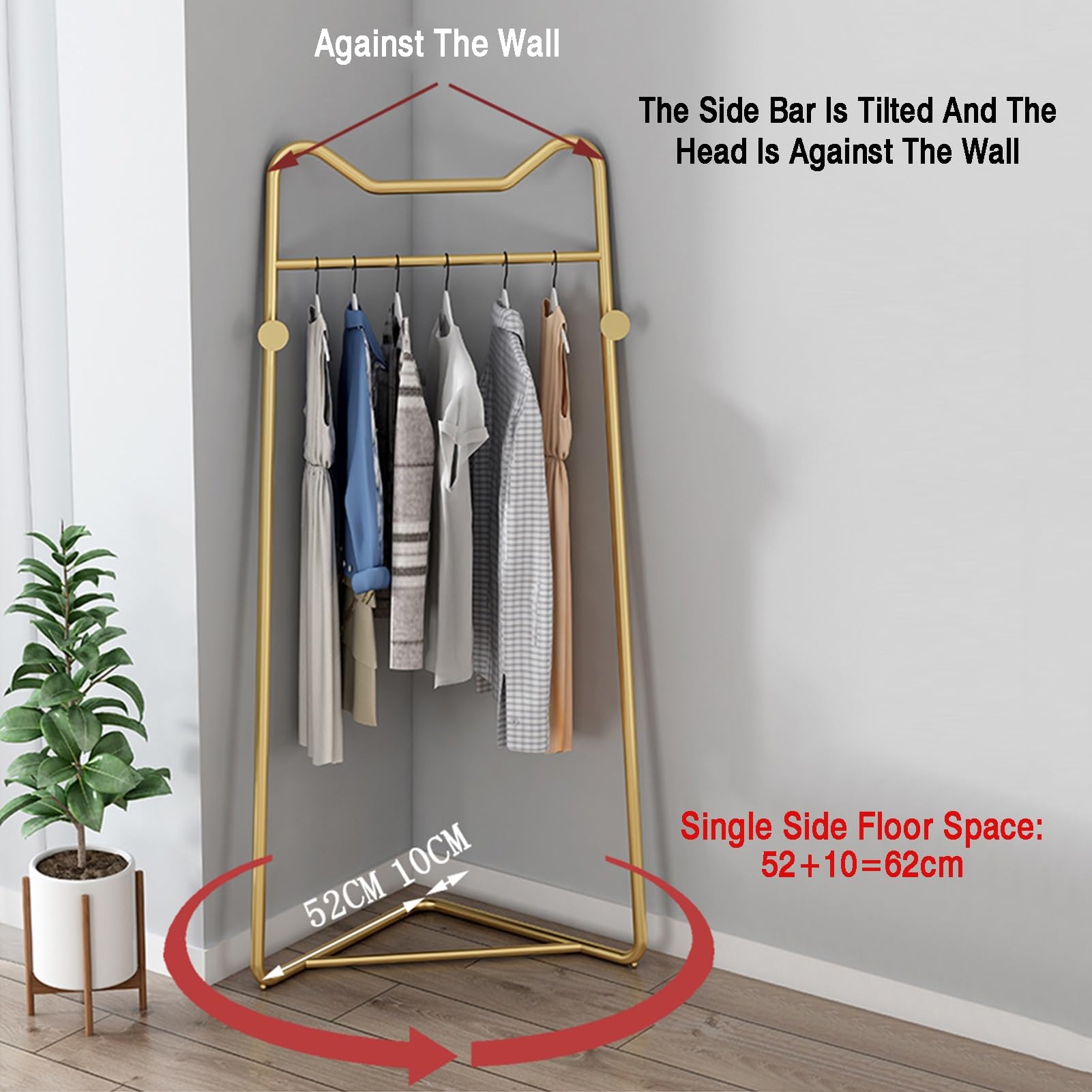 Portant à Vêtements Autonome En Métal Avec Panier De Rangement, Organiseur D'angle Pour Entrée, Salon, Chambre à Coucher, Bureau à Domicile, Noir