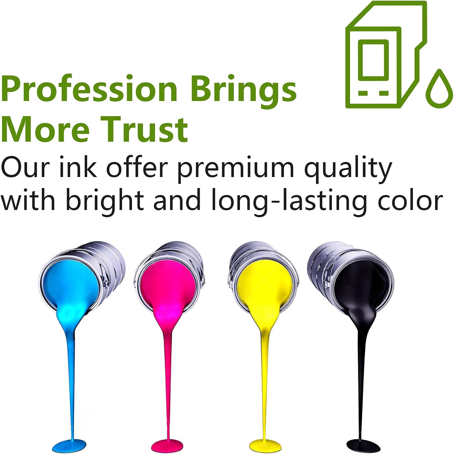 68 Ink Cartridge Black Color High Yield | Compatible 6155e 6555e Ink Cartridge Replacement for Envy 6152e 6155e 6552e 6555e 6558e Printer | for HP Envy 68 Ink, 2-Pack (1Black, 1 Tri-Color)