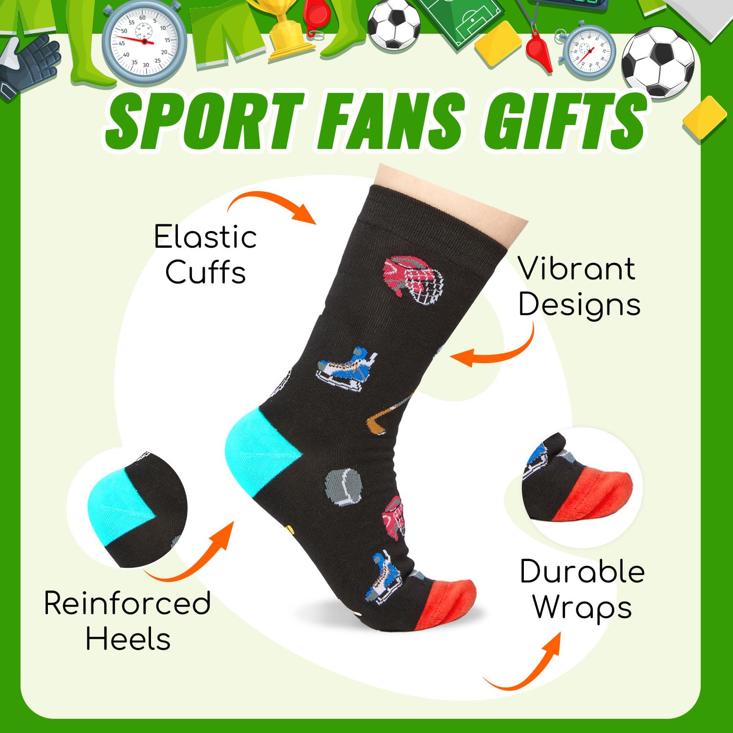Gamer Gifts for Teens Boys - Sports and Gaming Socks for Kids Aged 4-18, Stocking Stuffers