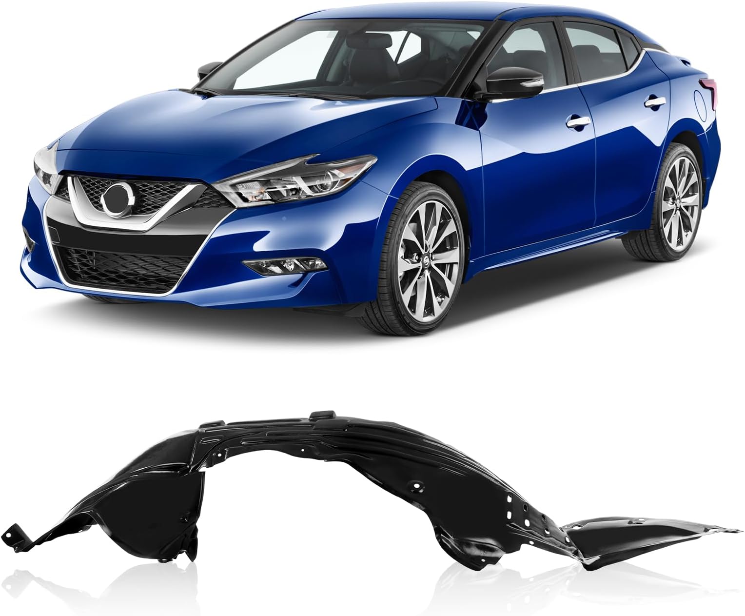 CarPartsDepot Front Driver Left Fender Liner Splash Guard Inner Replacement For 2009-2013 Compatible With NISSAN Maxima NI1248119