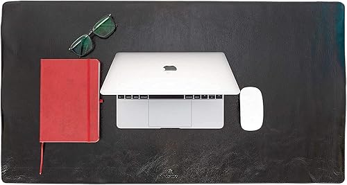 Vista 28 de Venito Tapete de escritorio de cuero prémium (36 x 19 pulgadas), tapete grande para mouse para accesorios de oficina en casa (marrón antiguo)