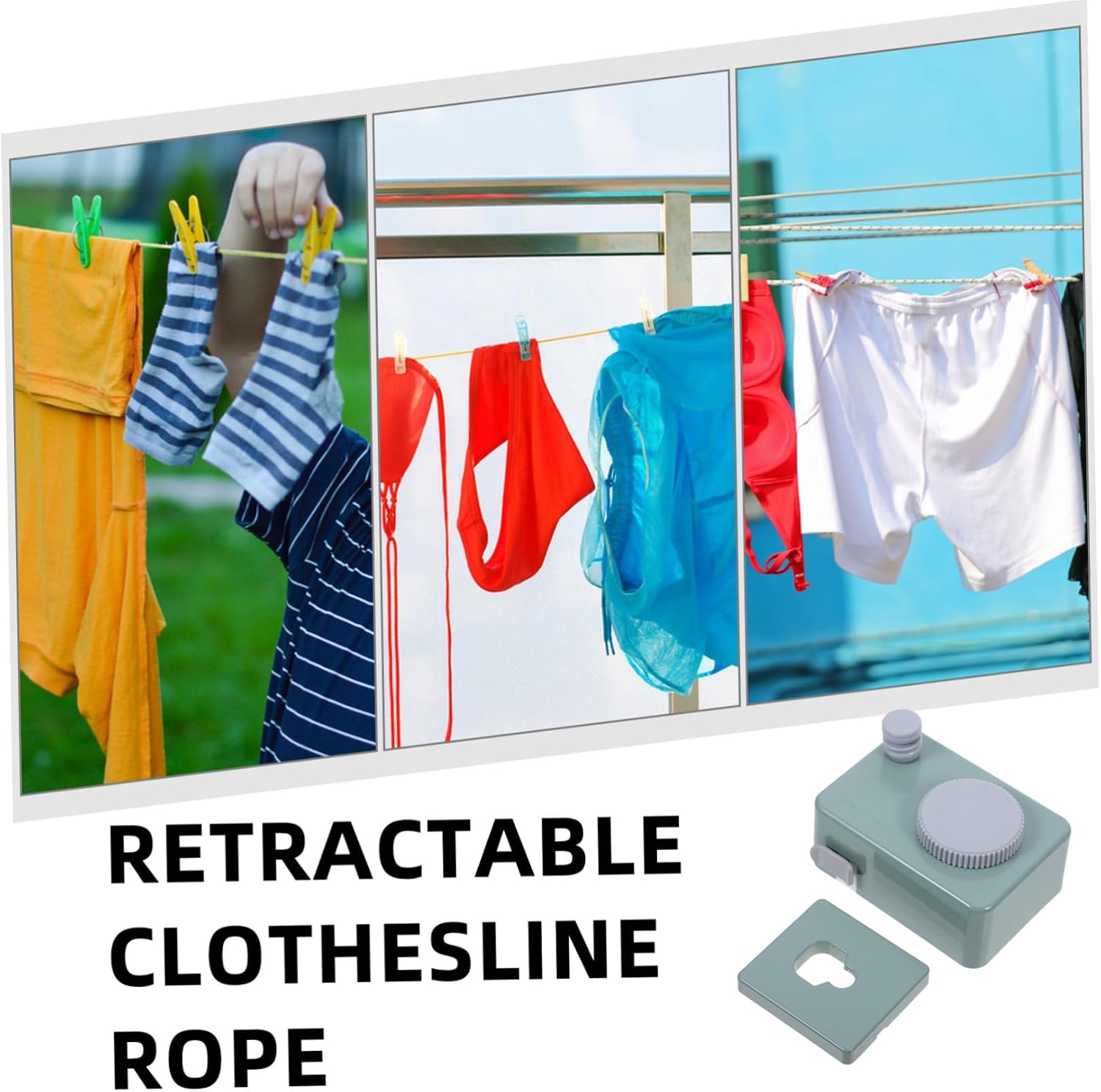 Invisible Retractable Clothesline Wall Mounted Laundry Drying Rope for Indoor Outdoor Use Convenient Clothes Hanging Tidy and Elegant Design