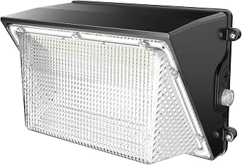 HYPERLITE 120W LED Wall Pack Light with Dusk-to-Dawn Photocell, Ideal Outdoor Security Lighting Commercial and Industrial LED Wall Lights for Parking lot Garage Warehouse Factory ETL Listed