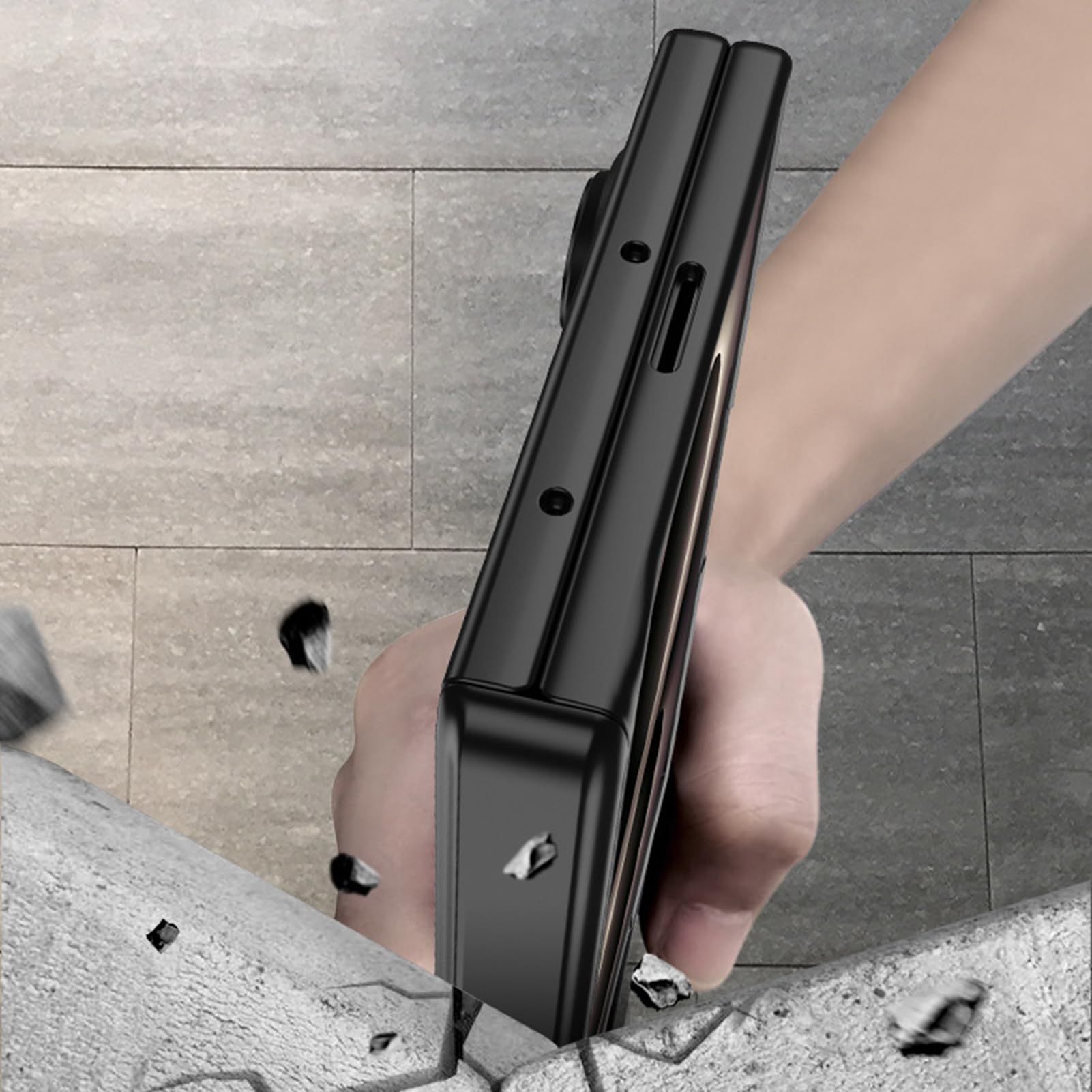 Magnetyczne etui do Samsung Galaxy Z Fold 8, duże kółko ze stopu bezprzewodowego ładowania osłona ekranu osłona zawiasów, srebrna