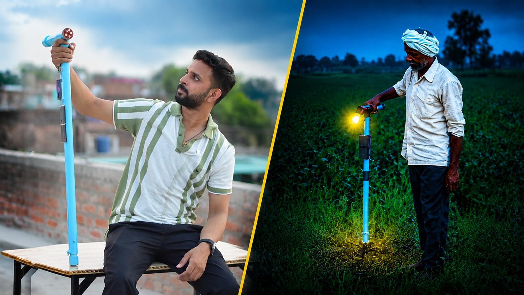 Life-saving stick for farmers/Farming innovation Vibration stick for snake deterrence Agriculture safety-image-1