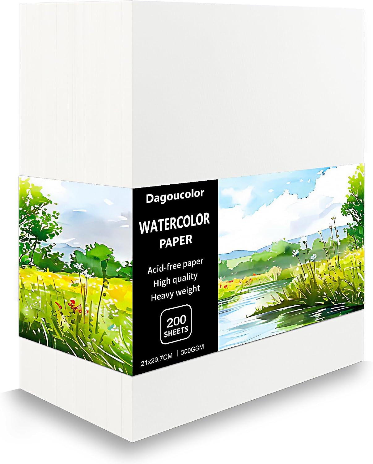 DagouColor Watercolor Paper, 300GSM - 29.7 * 21cm (200 Sheet)