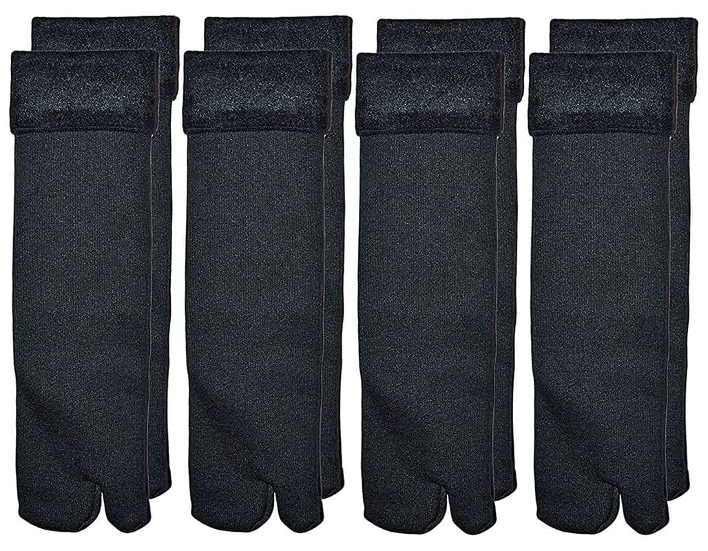 digital shopee Velvet Ankle Socks for Women with Thumb, Winter/Snow Fleece Soft Fur Velvet Snow Thermal Socks for Men & Women Pack of 4-picture-22