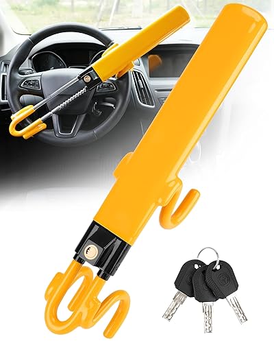 Tevlaphee Steering Wheel Lock - Heavy Duty Antitheft Device and