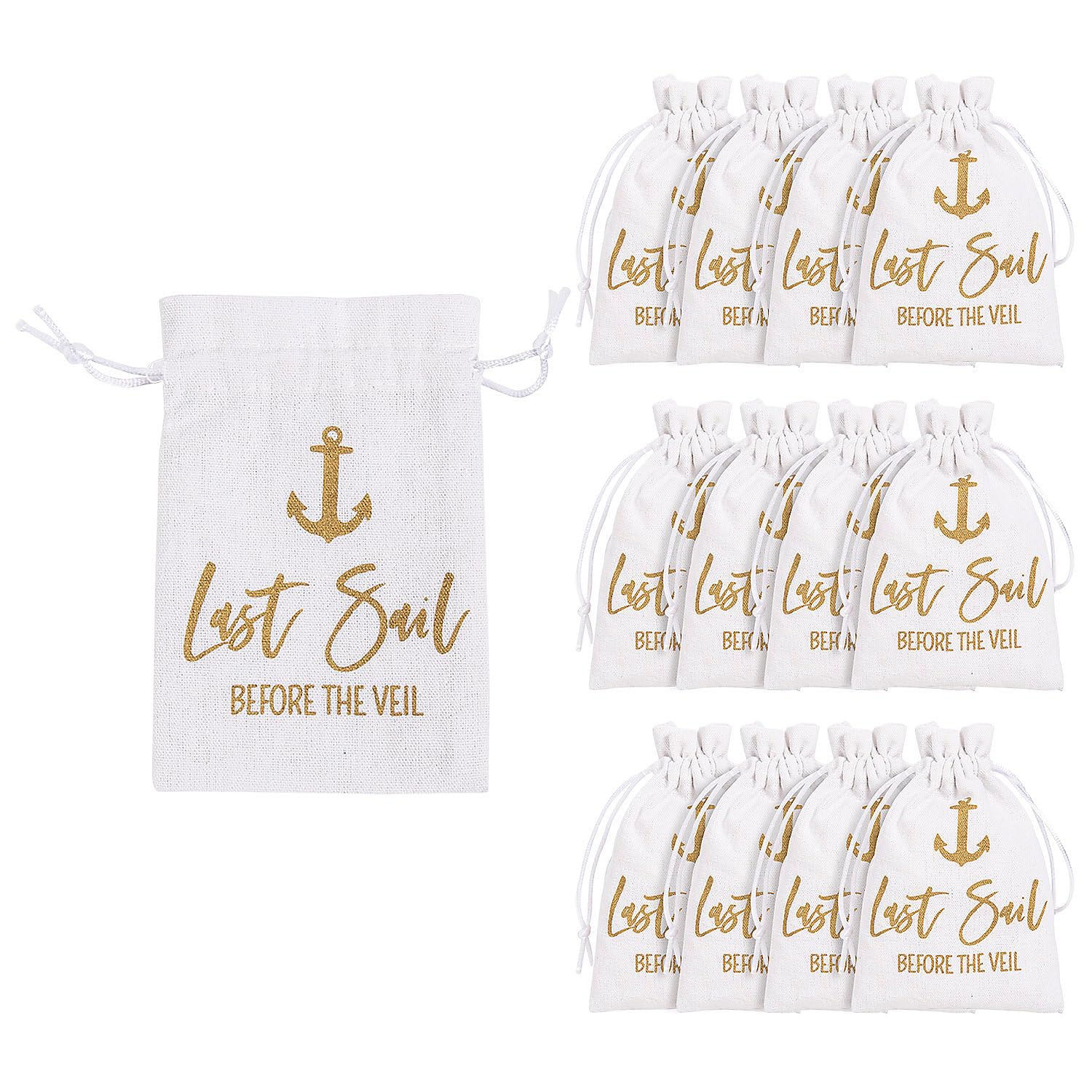 Fun Express Mini Last Sail Before The Veil Polyester Drawstring Bags - 12 Pc