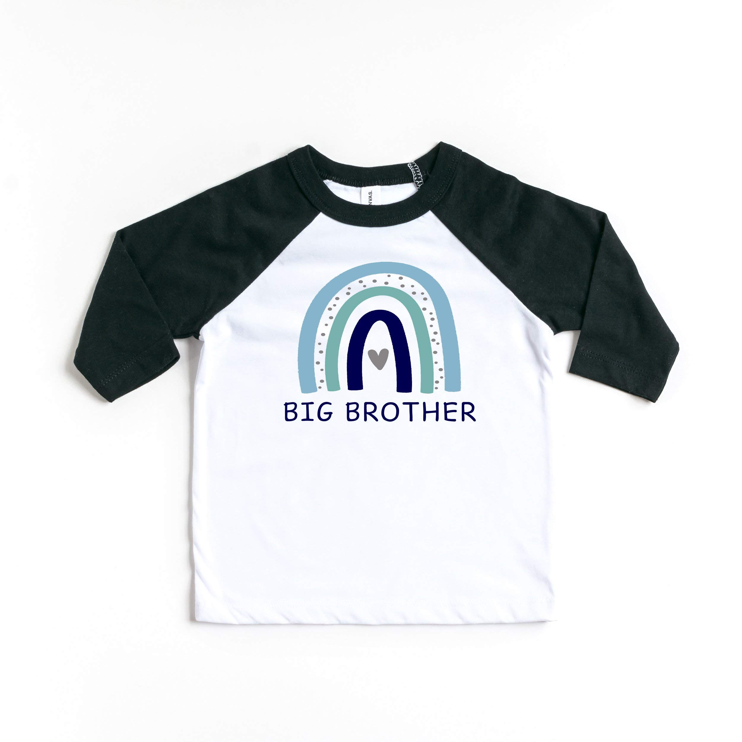 Little Spunkies Big Brother/Blue Rainbow Toddler Boy Raglan Tee