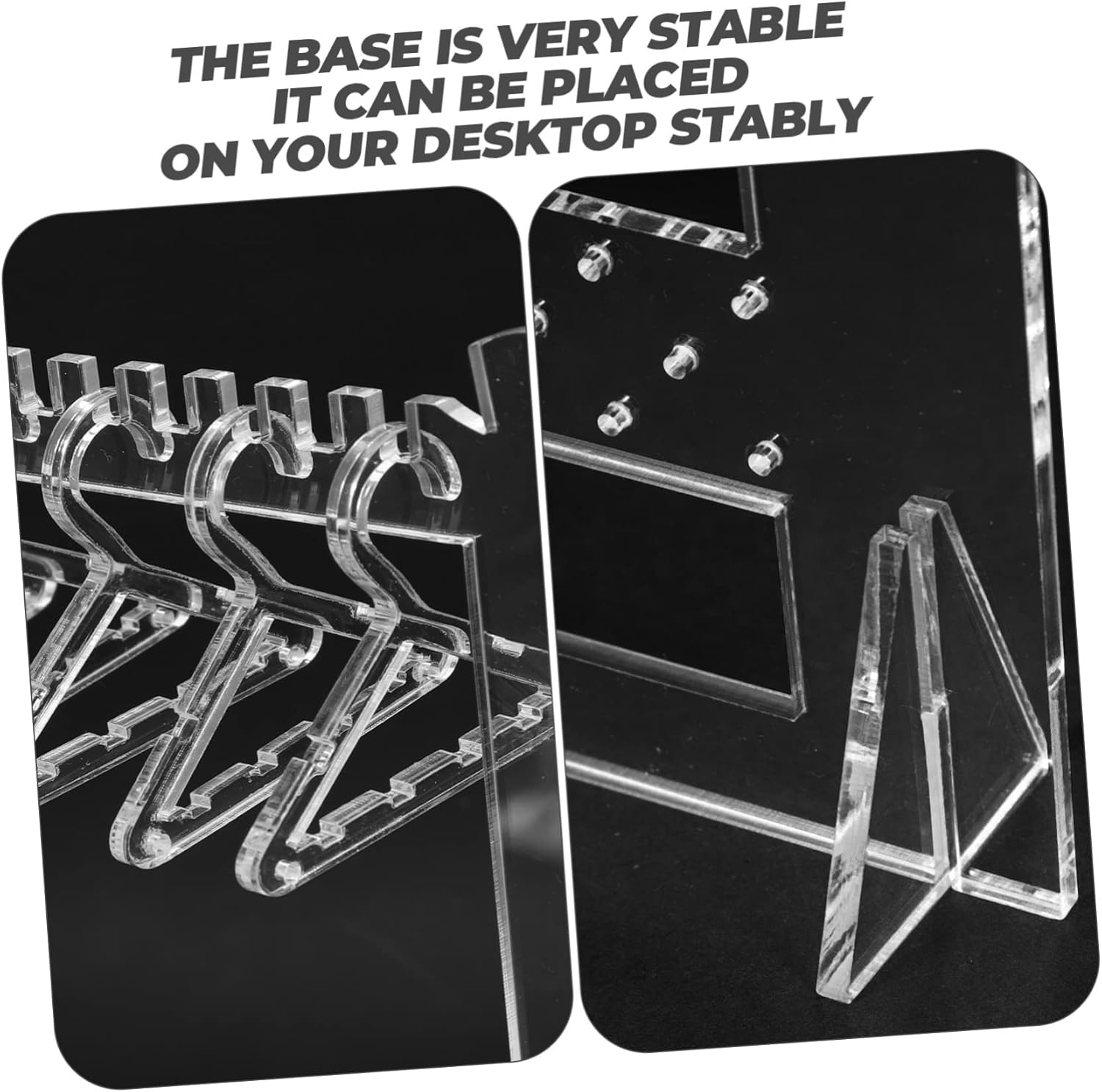 Hanger Jewelry Rack Acrylic Earrings Dangle Earring Holder Jewelry Showcase Racks Earring Stand Earring Display Stand Hanger Rack Acrylic Hanger Holder Necklace Household Products (As Shown