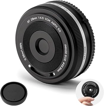 VILTROX 28mm F4.5 FE, 28mm f/4.5 Pancake Full Frame Lens for Sony E Mount, Auto Focus Wide Angle Lens for Sony E-Mount Cameras A7II A7SIII A7II A7RIII A7IV A7RIV A9 A1 FX3 A7RV ZVE1 A7CR A7CII A93