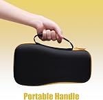LTGEM Label Maker Case Compatible with Brady M210/ M210-LAB Portable Label Printer, Black/Yellow Edge, 10.8 in L x 5.8 in W x 4 in H