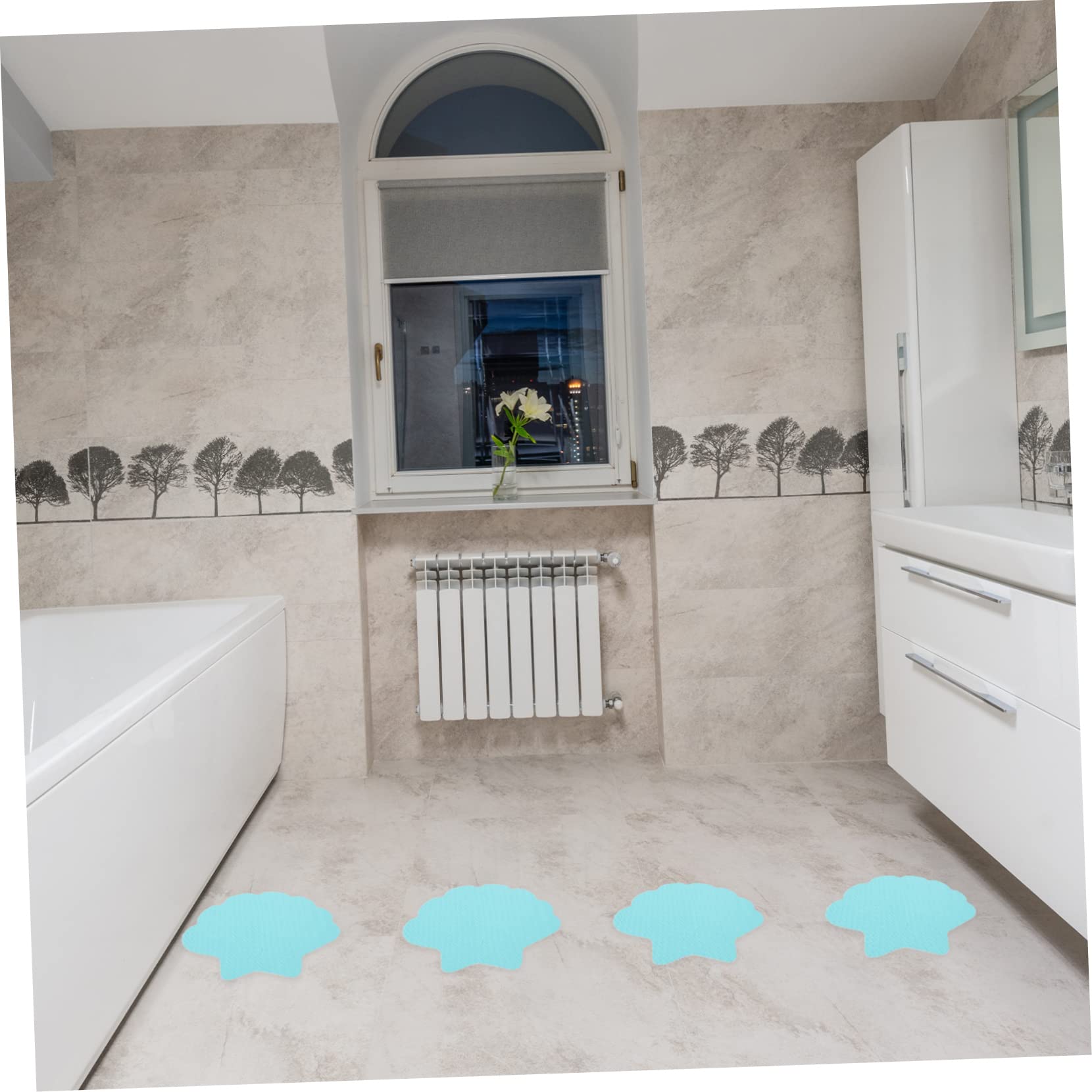 Ciieeo 4 Juegos baño Pegatinas Antideslizantes de Ducha de bañera Decorativa Adhesivos bañera Antideslizantes Antideslizante Piscina Precioso baño Pegatinas bañera Pegatinas