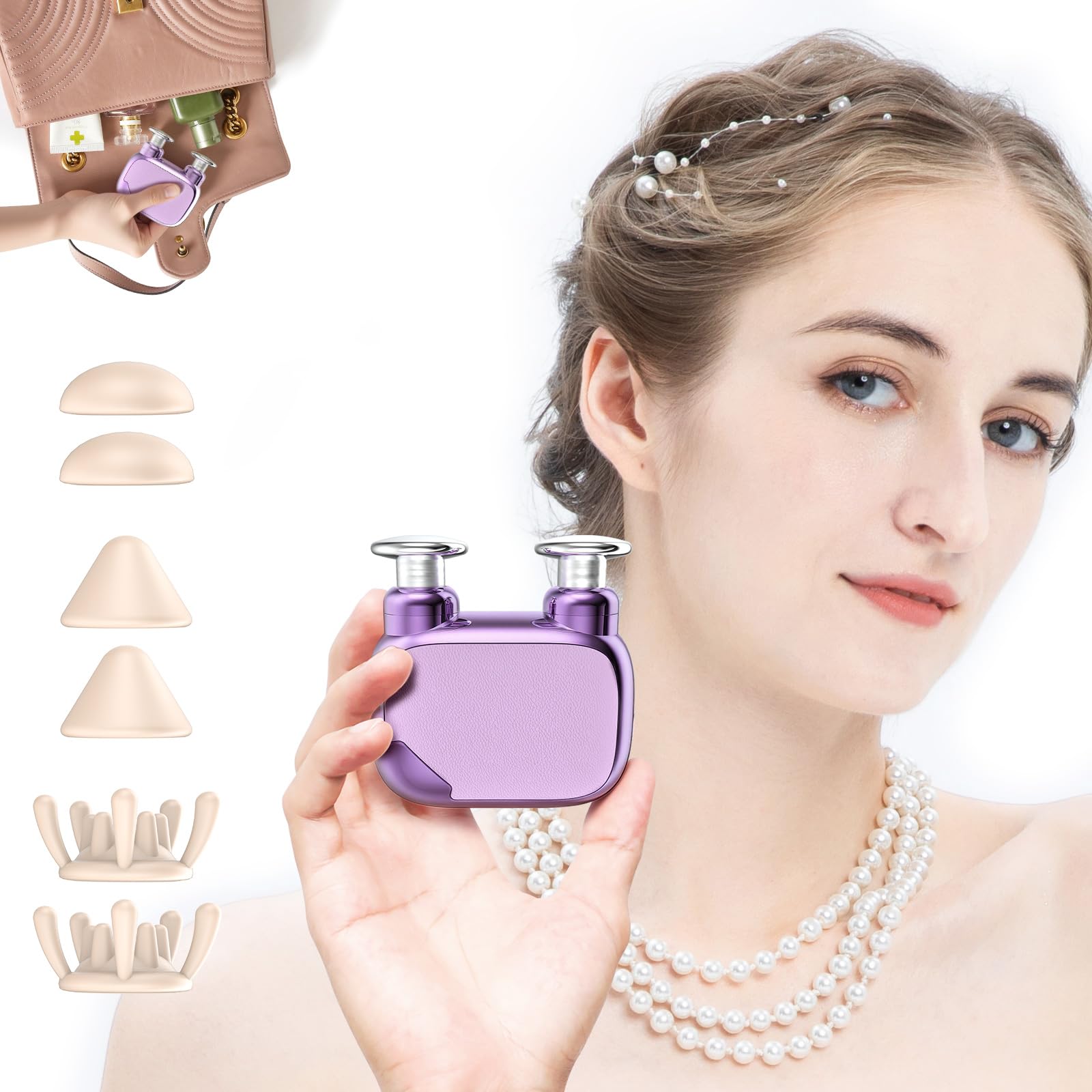 Mini Massagepistole für Rücken, Beine, Schultern & Nacken, Lavendel Lila | Bürstenloser Motor, Leise Massage, elegantes Lavendel-Design, ideale Geschenkidee für Familie und Freunde