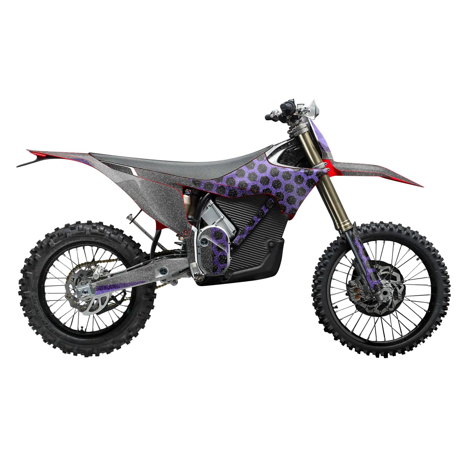 Glossy Glitter Stark Varg MX 2023-2025 Graphics Kit Wrap - Hex Purple - Varg MX Skin - Premium 3M Vinyl Protective Wrap Decal Cover - Easy to Apply | Crafted in The USA by MightySkins