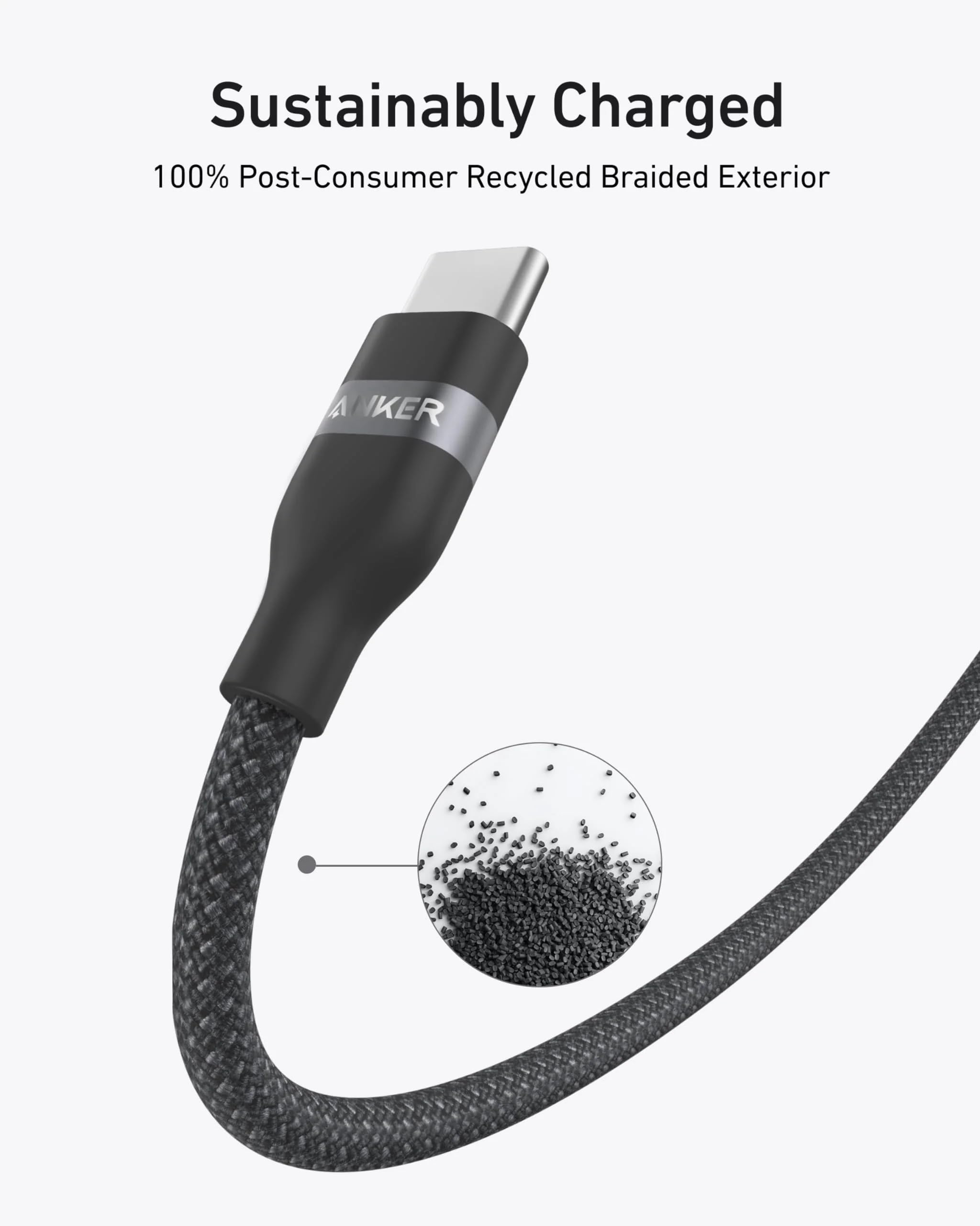 Anker Cavo USB C a USB C (240 W, 91 cm), cavo di ricarica USB 2.0 per iPhone 15/15Pro/15Plus/15ProMax, MacBook Pro 2020, iPad Pro 2020, iPad Air 4, Samsung Galaxy S23 e più (nero)