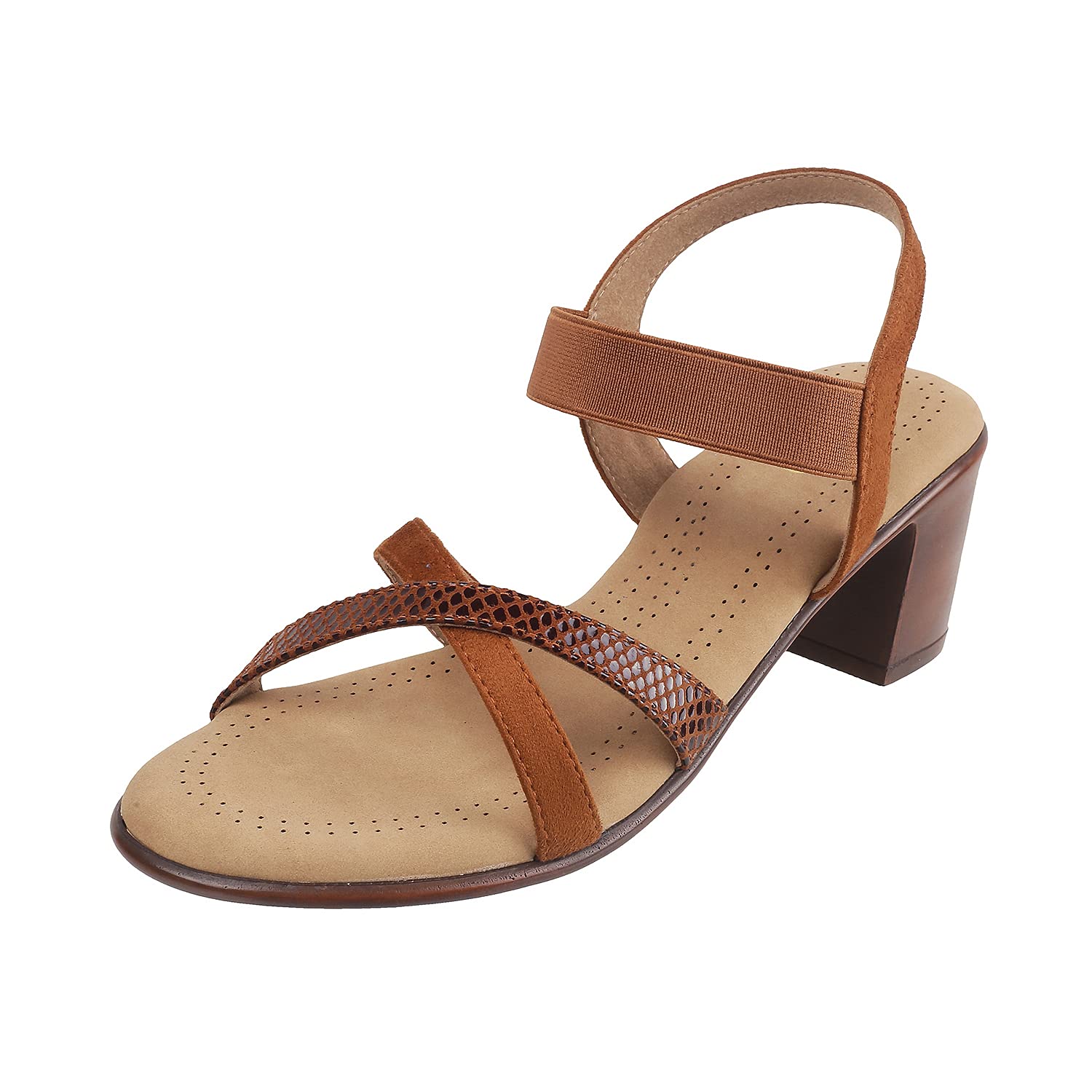 Metro Womens Brown Faux Leather Block Heel Strappy Fashion Sandals UK/7 EU/40 (33-1484) (B095CNW9LS) Amazon Price History, Amazon Price Tracker