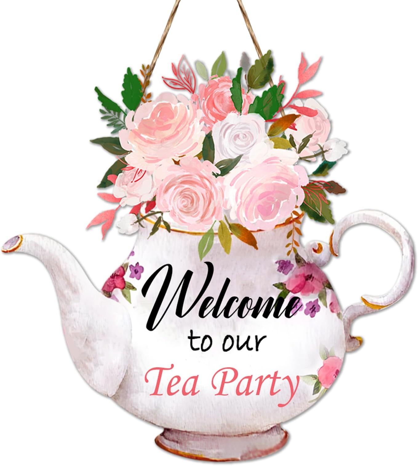 Amazon.com: ZMKDLL Retro Style Tea Shop Metal Sign Door Sign, Tea Rooms ...