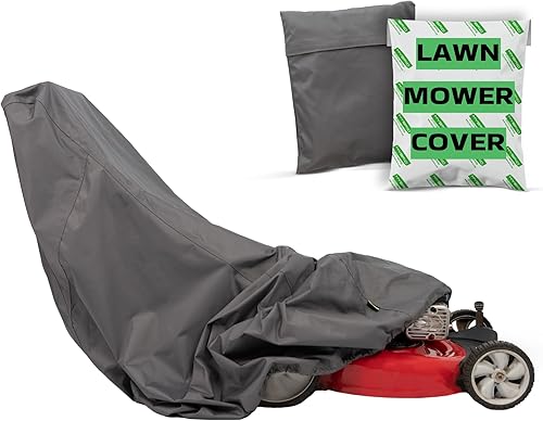 Cubierta para cortacésped V2.0, impermeable, para uso al aire libre, se adapta a la cortadora de césped de empuje, gas y electricidad, tela teñida