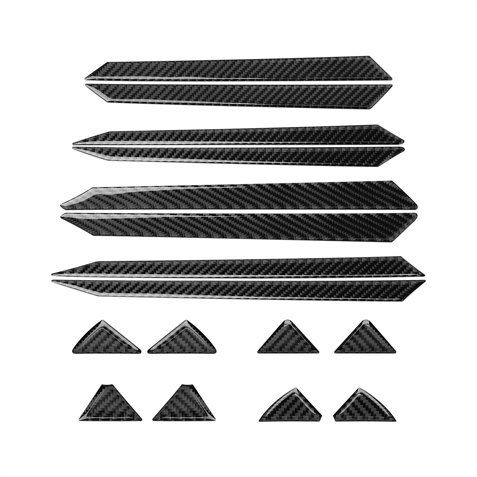 Car Part Car Inner Door Handle Bowl Cover Trim Decals for H-onda for Civic 11th Gen 2022 for LHD Accessories Carbon Fiber Stickers Decor Black