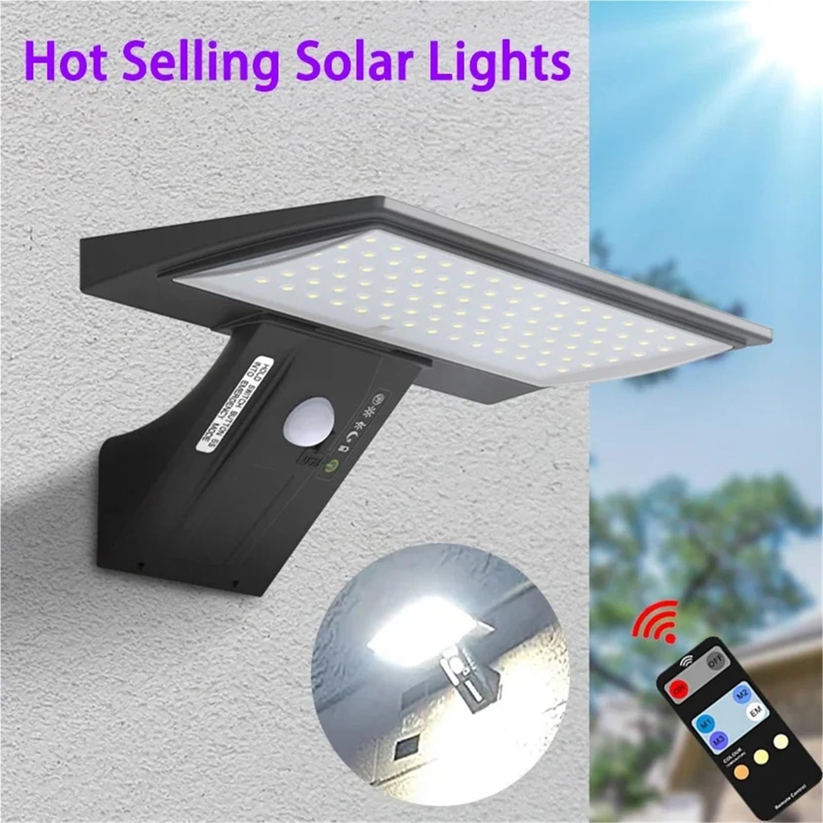 Zewnętrzne lampy solarne do oświetlenia słonecznego ogrodnictwa LED oświetlenie uliczne czujnik ruchu wodoodporne lampy ścienne solarne