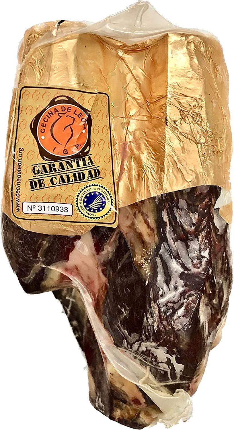 Cecina de León Ahumada IGP pulida 1kg aprox curación 12 meses, carne curada gourmet con sabor intenso y equilibrado