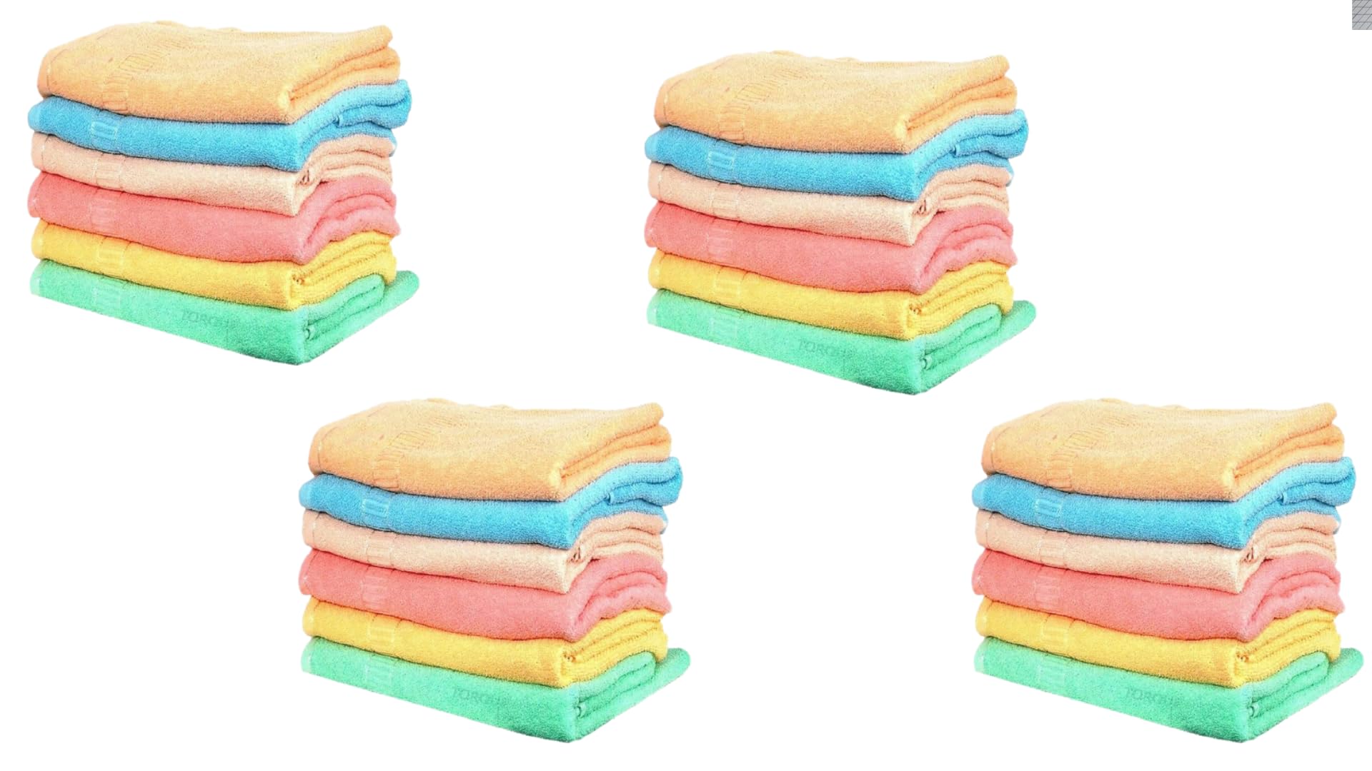 Torque - Microfiber Hand/Face Towel | Hand Towel for Kitchen/Wash Basin | 100% Cotton Soft, Absorbent (Assorted, Pack of 24) (B0CF2CZ38K) Amazon Price History, Amazon Price Tracker