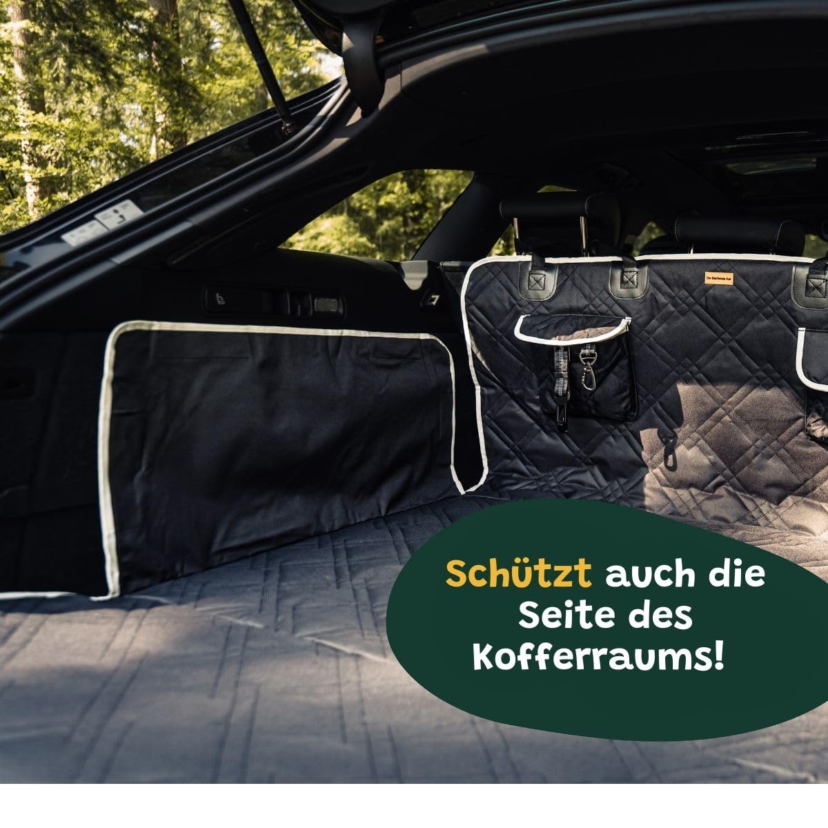 Premium Hundedecke Auto Kofferraum – Hundedecke wasserdicht und Kratzfest – Autodecke Hund Kofferraum – Kofferraumdecke Hunde