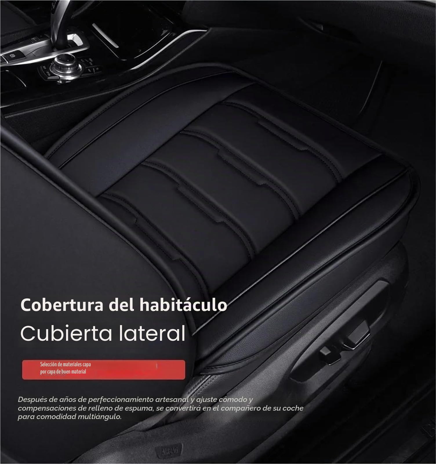 Fundas Asientos Coche Funda Universal Asientos Coche Para Volvo XC60 XC90 XC40 XC70 S60L C30 S80 S90 V50 V60 Accesorios Interiores Automóviles Protector Asiento Delantero(Black Red 5)