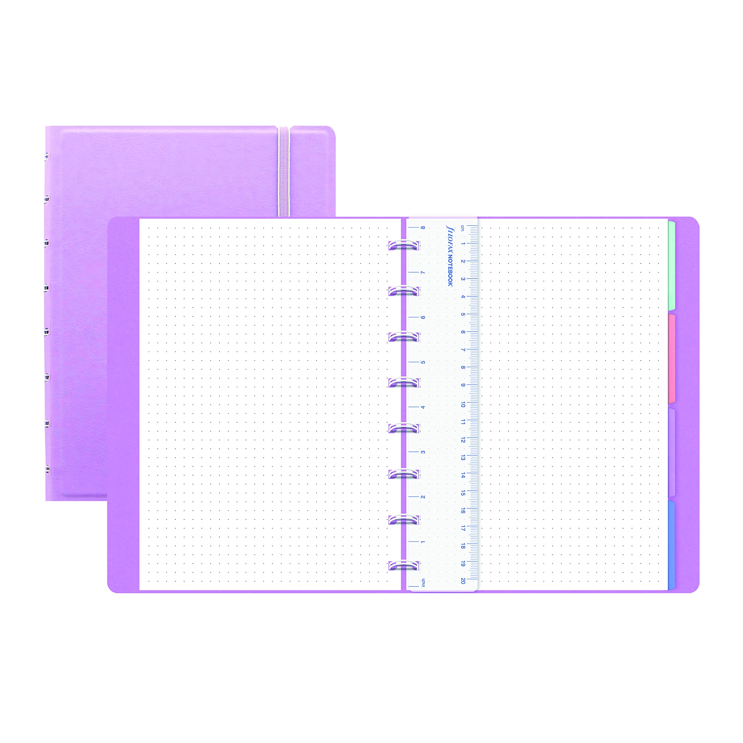 Filofax Nachfüllbares Notizbuch, A5, klassische Pastell-Kollektion, gepunktetes Papier, 21 x 14,6 cm, Orchidee (B115081U)
